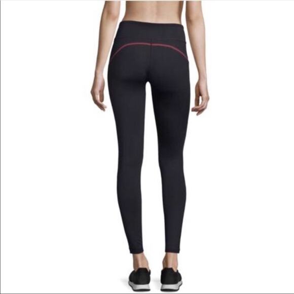 Vimmia Strive Leggings M Black Red Futuristic Cyber Goth Steam Punk Striped - Picture 2 of 9